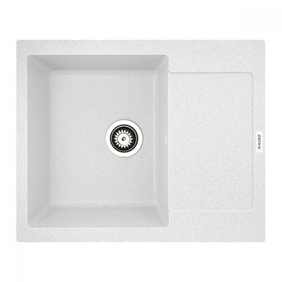 Гранітна мийка ZERIX ZS-6250S-01 White