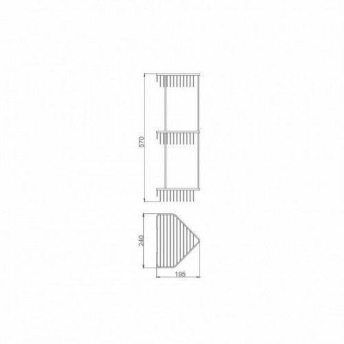 Полка для ванни триярусна Frap F335-2