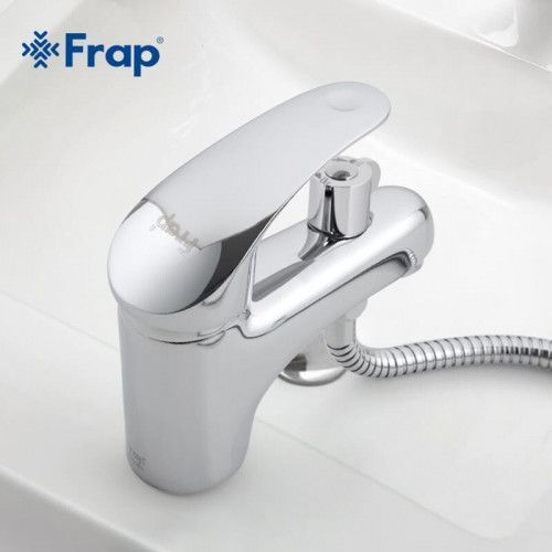 Змішувач для умивальника Frap F1221 з душовою лійкою, хром