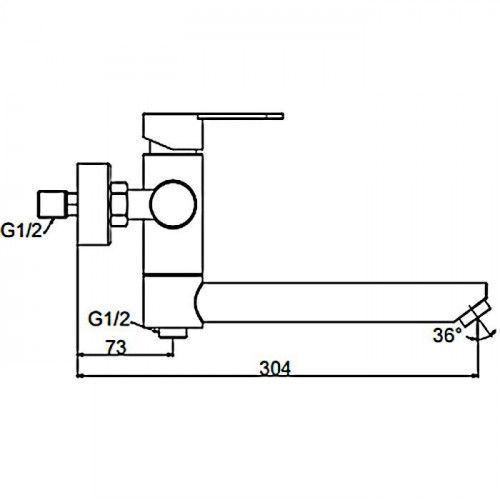 Змішувач для ванни Frap H801 F32801-6, чорний