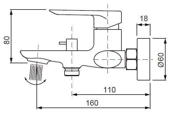 Смеситель для ванны с коротким изливом KOER KB-40028-12 Матовое золото (KR5307)