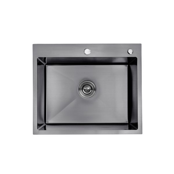 Кухонная мойка Kroner KRP Schwarze - 6050HM PVD (3/1 мм)