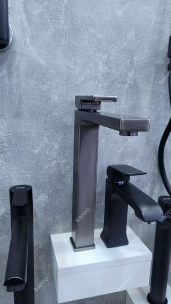 Змішувач для умивальника GAPPO G1017-92, збройова сталь