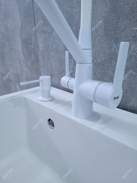 Гранитная мойка ZERIX  ZS-4651S-01 White