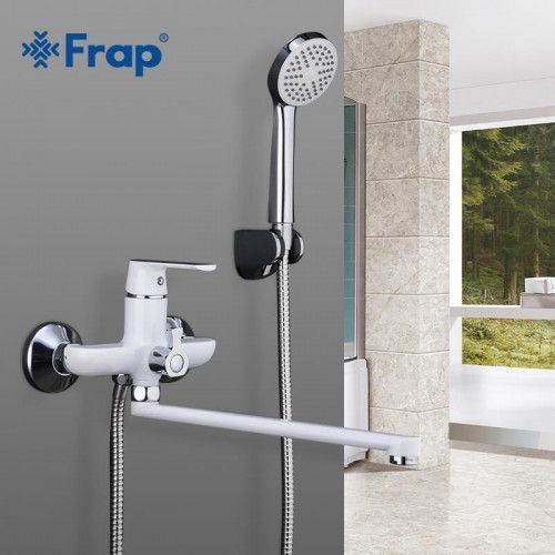 Змішувач для ванни Frap F2231, білий/хром