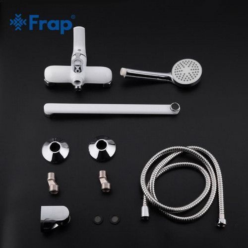 Змішувач для ванни Frap F2231, білий/хром