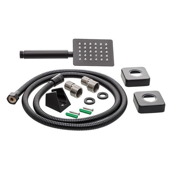 Смеситель для ванны MIXXUS KUB-006 EURO BLACK из нержавеющей стали Черный (MI2811)