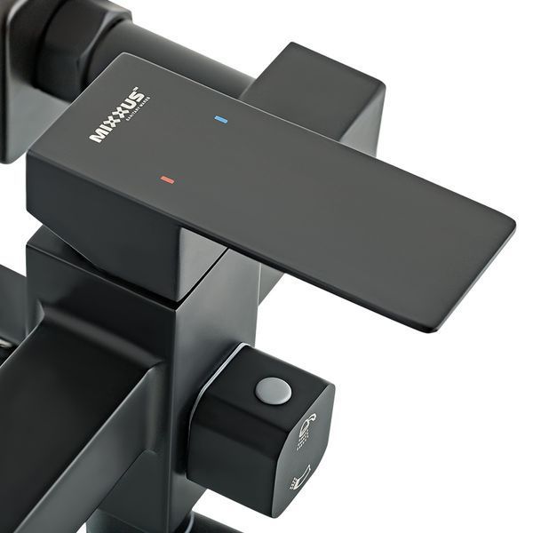 Смеситель для ванны MIXXUS KUB-006 EURO BLACK из нержавеющей стали Черный (MI2811)