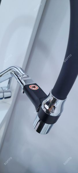 Змішувач для кухні Gappo G4398-80 під осмос магнітне кріплення Чорний/Хром