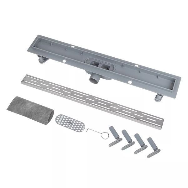 IT13-FT01/700 ITAL Душовий трап пластиковий сірий 700*70*67мм (блістер) {5}