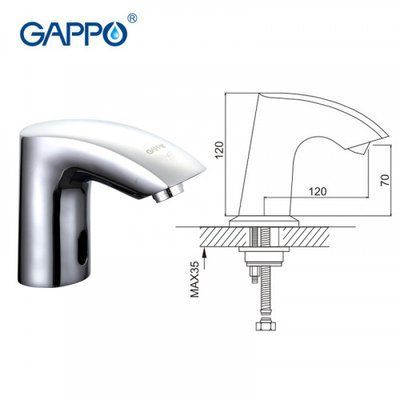 Змішувач для умивальника GAPPO G518, хром