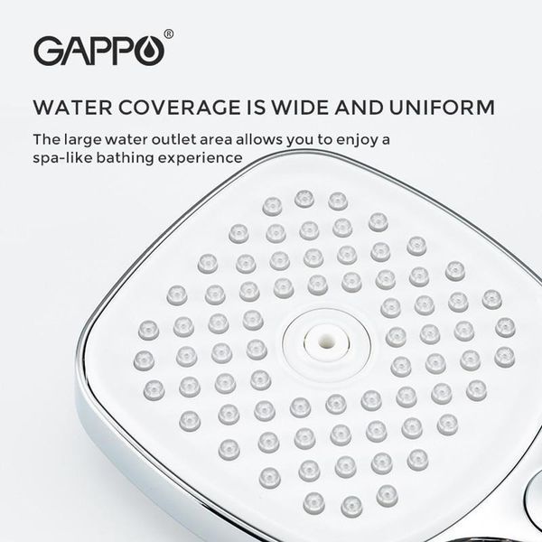 Ручний душ GAPPO G001, 3-режим, білий/хром