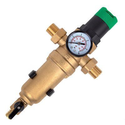 Фільтр промивний ITAL IT12-H8902 з редуктором тиску, для гарячої води 1/2", латунь