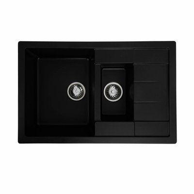 Гранітна мийка для кухні Platinum 7850W TOSKANA матова Чорна