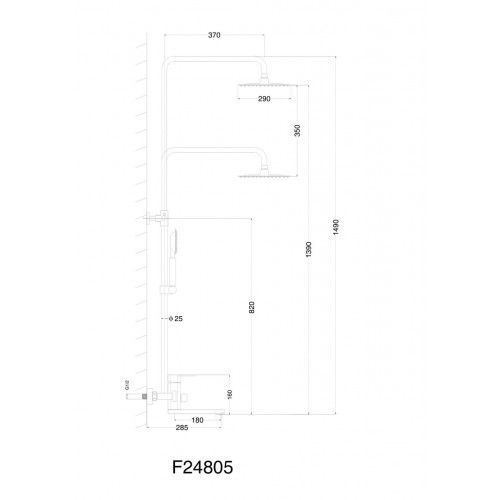 Душова система Frap H805 F24805 нержавіюча сталь