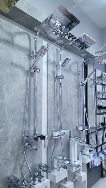 Душова система GAPPO G07 G2407, вилив - перемикач на лійку, хром