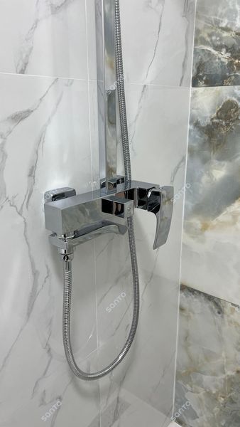 Душова система GAPPO G07 G2407, вилив - перемикач на лійку, хром