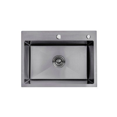 Кухонна мийка Kroner KRP Schwarze - 5843HM PVD (3/1 мм)