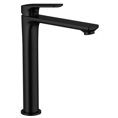 Змішувач для умивальника високий MIXXUS PREMIUM MONE 001 HIGH NUT BLACK Чорний (MI6775)