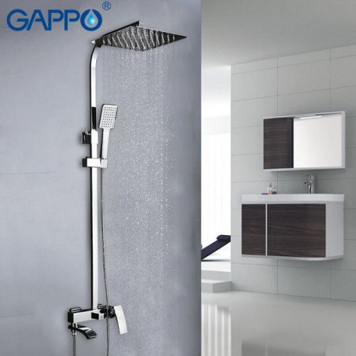 Душова система GAPPO G07 G2407, вилив - перемикач на лійку, хром