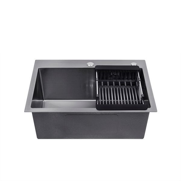Кухонная мойка Kroner KRP Schwarze - 5843HM PVD (3/1 мм)