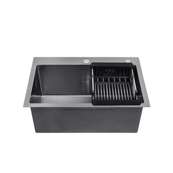 Кухонная мойка Kroner KRP Schwarze - 5843HM PVD (3/1 мм)