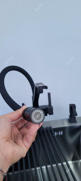 Змішувач для кухні під фільтр із гнучким виливом Gappo G4395-66