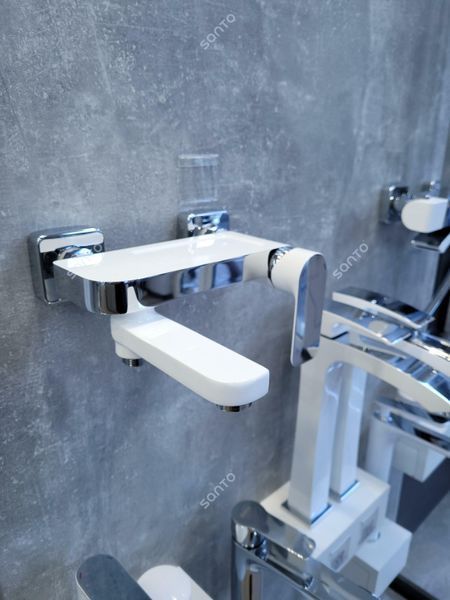 Змішувач для ванни GAPPO G48 G3248, білий/хром