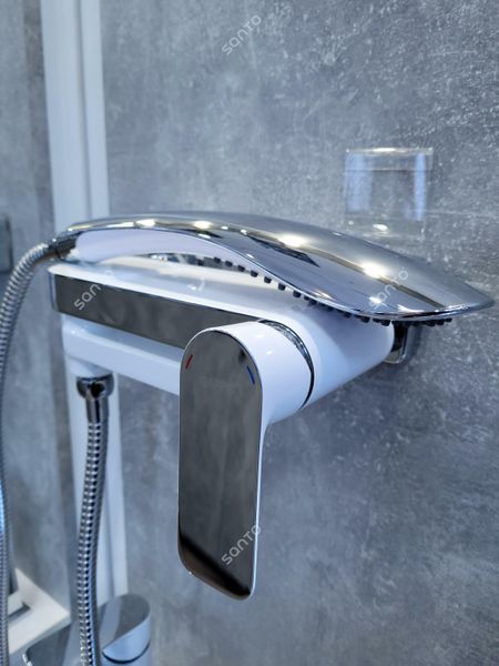 Змішувач для ванни GAPPO G48 G3248, білий/хром