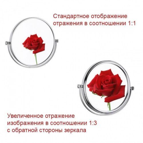 Настінне дзеркало Frap F6108, косметичне із збільшенням 200х200 мм