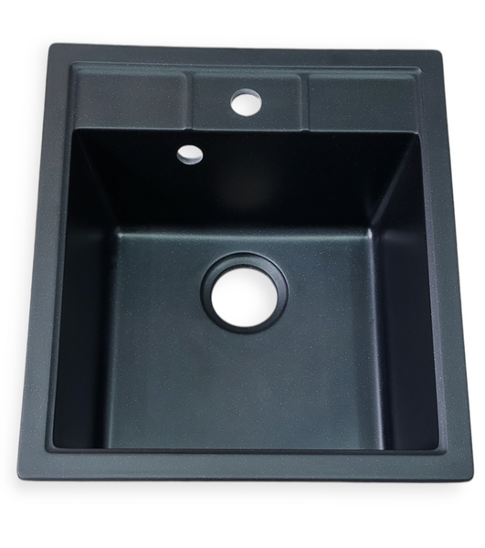 Гранитная мойка ZERIX  ZS-4651S-14 Black metallic
