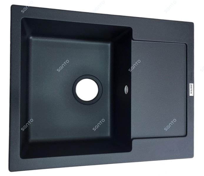 Гранітна мийка ZERIX ZS-6250S-03 Black