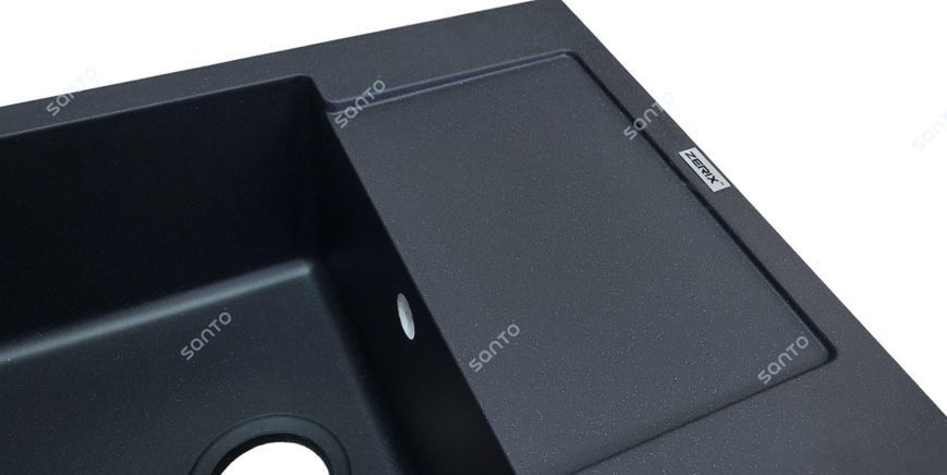 Гранітна мийка ZERIX ZS-6250S-03 Black