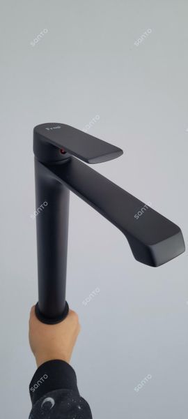 Високий змішувач для раковини Frap F1071-26 чорний