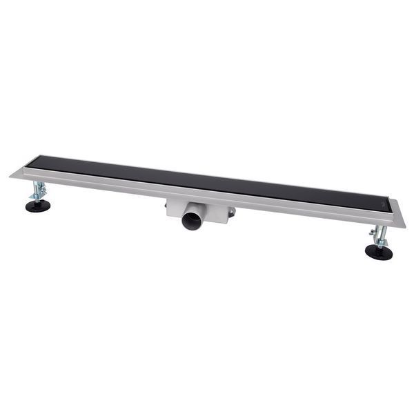Трап для душу ITAL IT02-FT24/700, 700 мм, загартоване скло, Black Glossy
