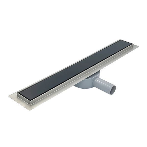 Трап душ. OCEAN 4 із нерж. сталі 70*900мм (Glass Black) 5шт
