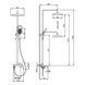 Душова система FRAP F2484, 3 функції, хром