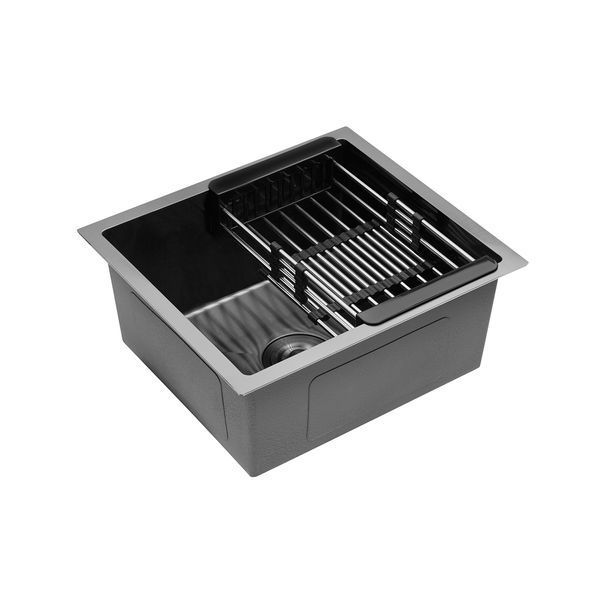 Кухонная мойка Kroner KRP Schwarze - 4843HM PVD (3/1 мм)