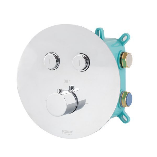Душевая система с термостатом встроенная KOER KB-67012-01 Хром (KR4728)