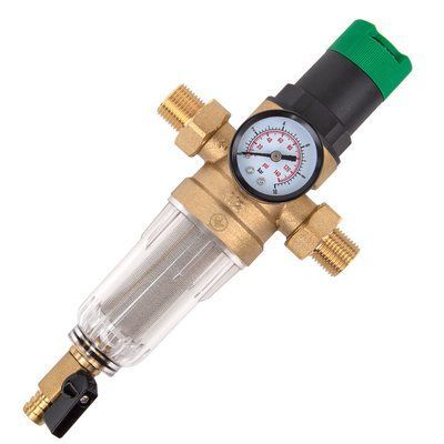 Фільтр промивний ITAL IT12-H8901 з редуктором тиску, для холодної води 1/2", прозорий