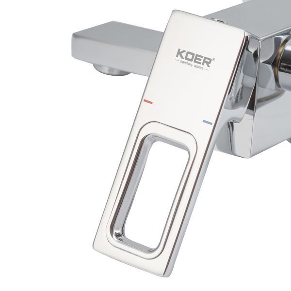 Змішувач для ванни з коротким виливом KOER KB-41009-01 Хром (KR3502)
