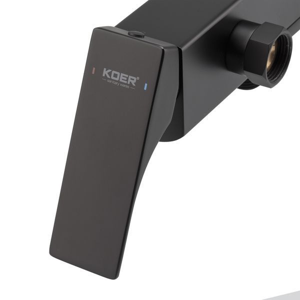 Змішувач для ванни з коротким виливом KOER KB-41010-05 Чорний (KR3485)