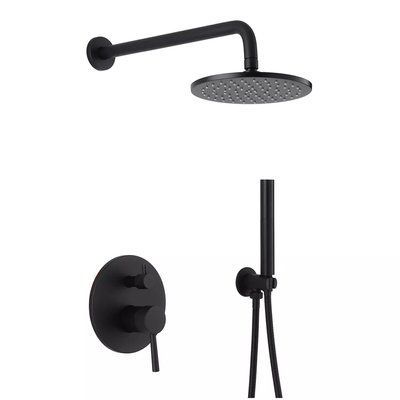 Душова система WEZER EKO17B-01-BLACK, нержавіюча сталь, чорний