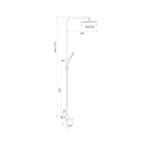 Душова система термостатична GAPPO G2418-40