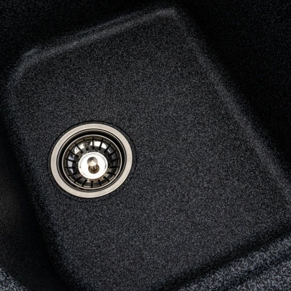 Гранітна мийка для кухні Platinum 7950 Equatoria матовий Графіт