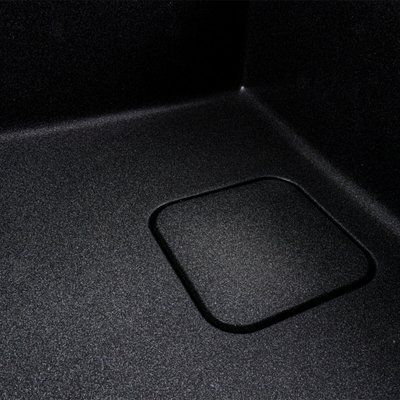 Гранітна мийка для кухні Platinum 7850 CUBE матовий Карбон