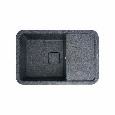 Гранітна мийка для кухні Platinum 7850 CUBE матова Графіт
