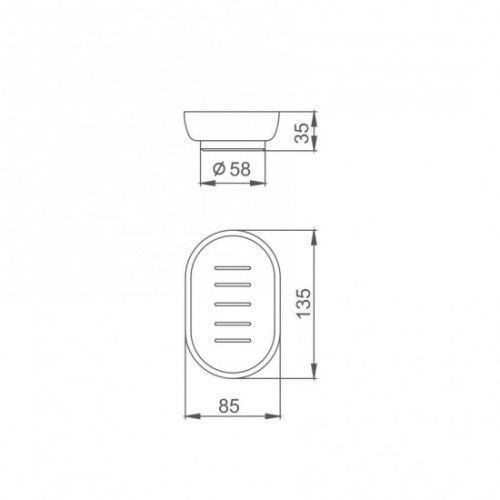 Тарілка для мильниці Frap F751