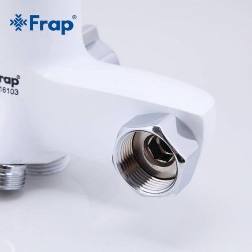 Змішувач для ванни Frap F2234, білий/хром
