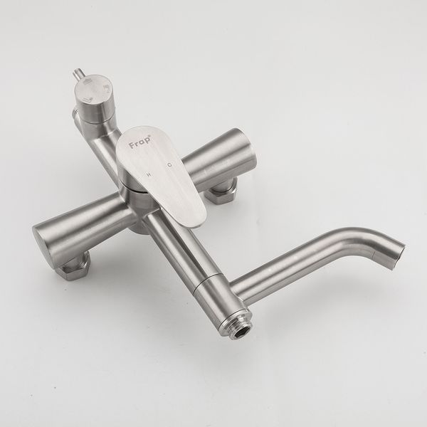 Душевая система FRAP F2448, 3 функции, нержавеющая сталь, ?35, сатин